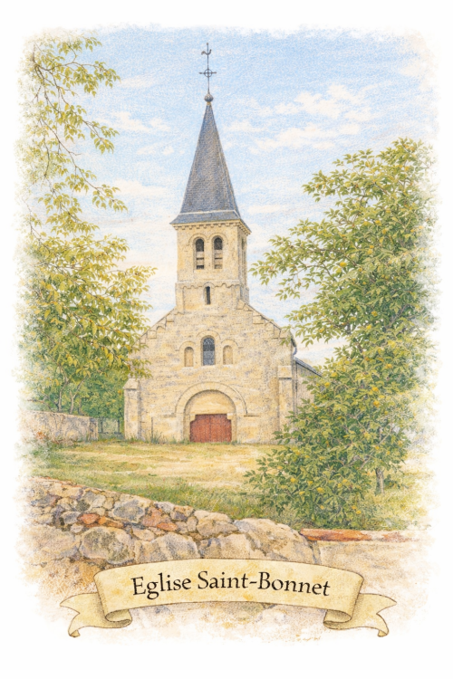 Eglise pastel