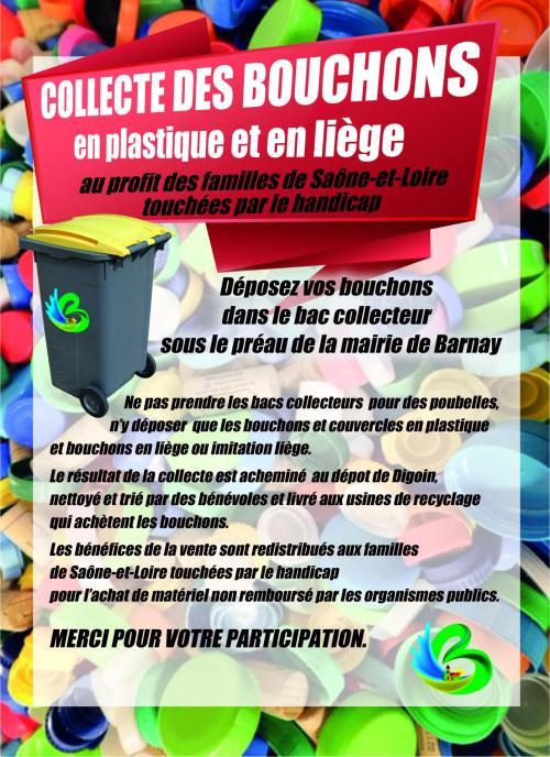 Affiche collecte bouchons